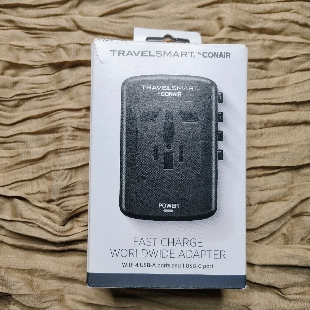 Conair TravelSmart Fast Worldwide Power Adapter 100- 250V